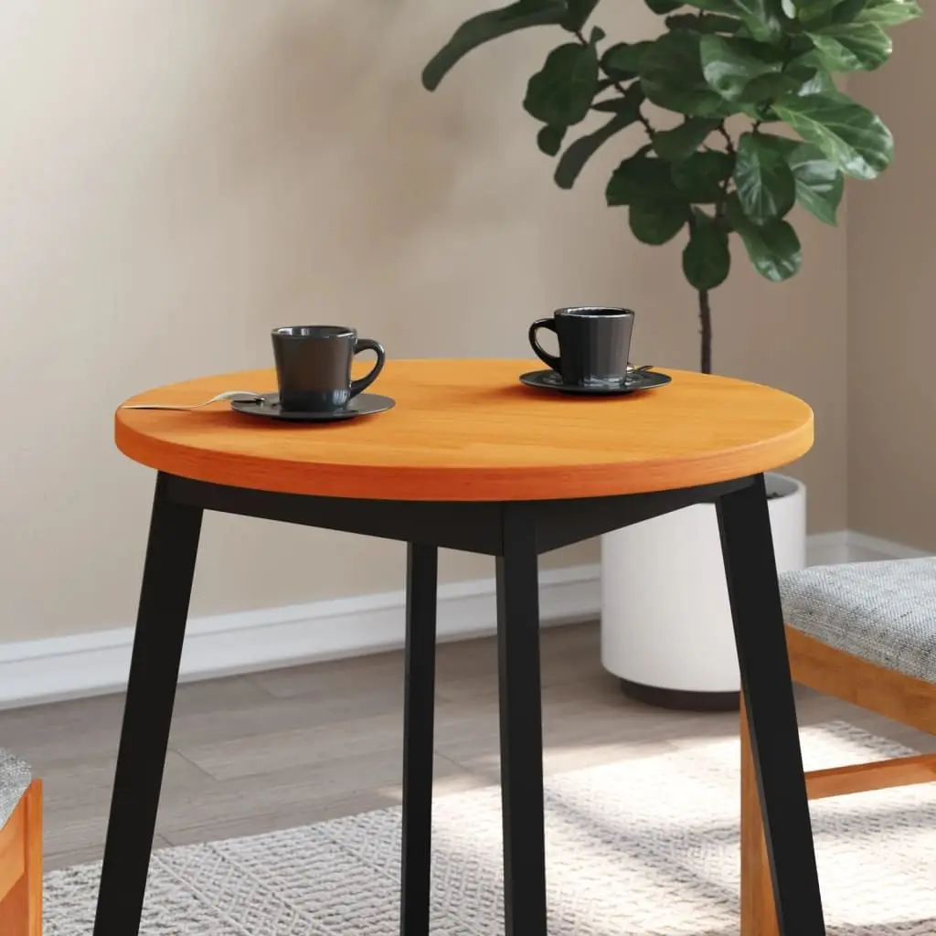 

Table Top Wax Brown Solid Pine Wood 24 in diameter Durable