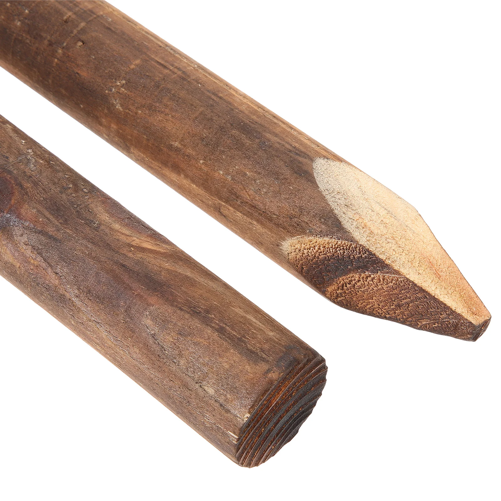 

2 Pcs Tree Support Stakes 40cm Carbonized Wood Anti corrosion Garden Fence Edging Border Yard L scaping Decorative Fences