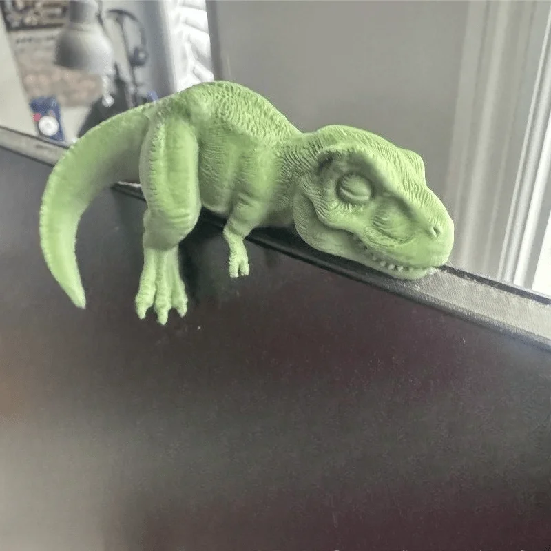 1-Piece Sleeping Dragon-Shaped Monitor Ornament, Stylish and Cute Dinosaur Desktop Decoration Suitable for Computer Screens, Animal-Themed Home and Office Decor Accessory, Unique and Thoughtful Collectible Gift