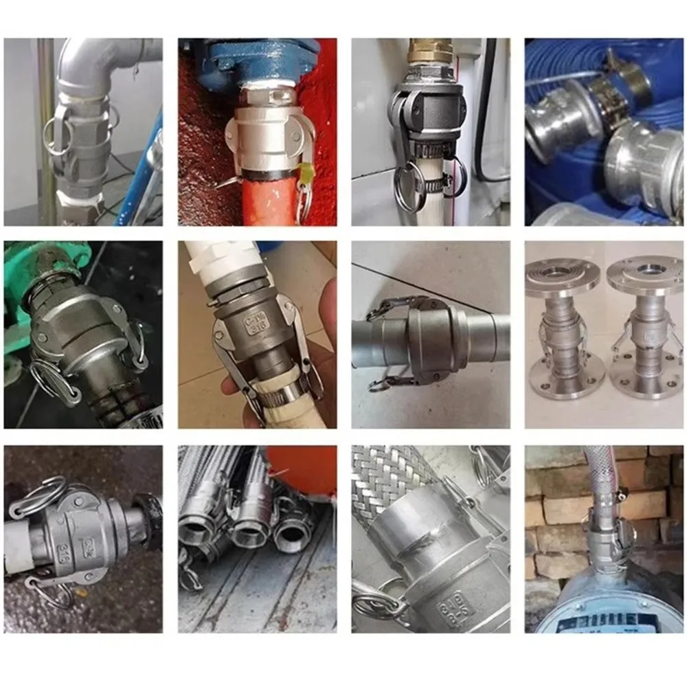 Stainless Steel Camlock Coupling Ferrule Connection Corrosion Resistant Hose Barb Fitting Leak Resistant Multiple Type Options