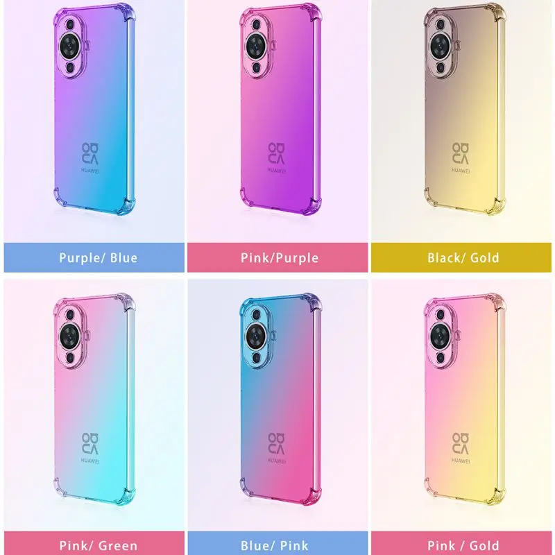 Shockproof Gradient TPU Case for Huawei Nova 13 Pro 12 SE 12S 12i Nova 11 Pro 11i 10 9 SE Protective Cover Fundas Coque Capa