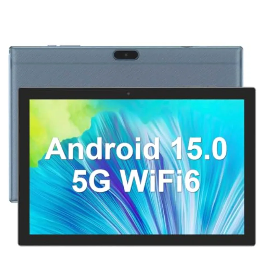 

10 Inch Android 15 Tablet with DDR4 8GB RAM 32GB Storage Supports up to 1TB Expansion 2MP+8MP Dual Camera WiFi6 Bluetooth 6000m