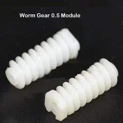 1pcs 0.5 Modulus Worm Gear Lengthen Worm Gear Mini Helical Gear Diameter 6MM Hole 1.9MM Hobby Toy Model