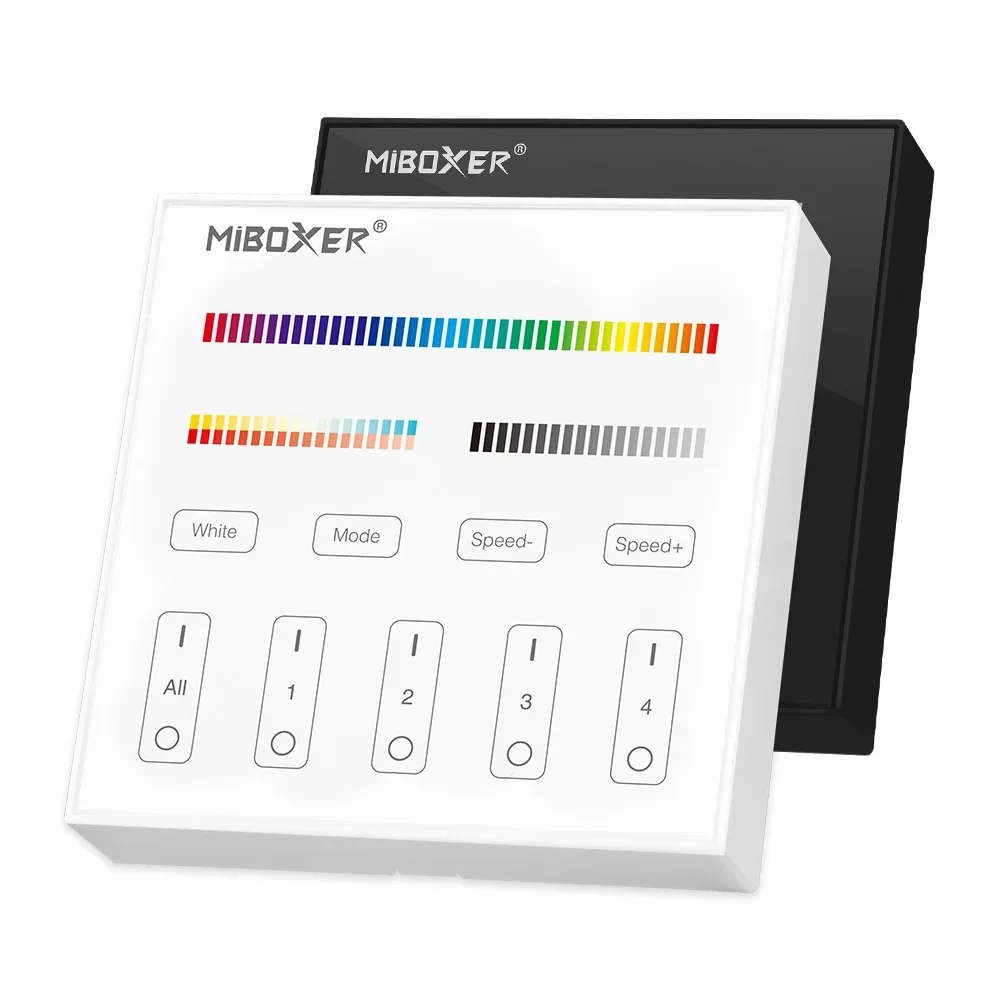 Miboxer Brightness/CCT/RGB/RGBW/RGB+CCT Smart Panel Remote Controller B0/B1/B2/B3 4-Zone Dimmer for Milight LED Controller/Lamp