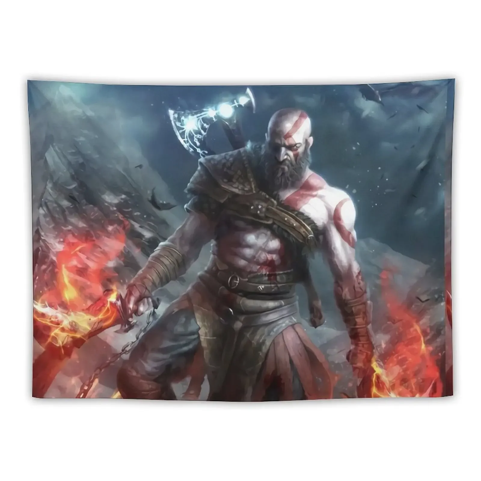 

Kratos Fire ax Tapestry Decoration Wall Aesthetic Room Decorations Tapestry