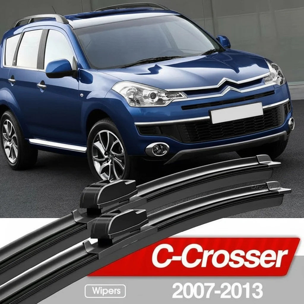 

Для Citroen C-Crosser 2007-2013: Комплект из 2 щеток стеклоочистителя лобового стекла, аксессуары для окон 2008 2009 2010 2011 2012