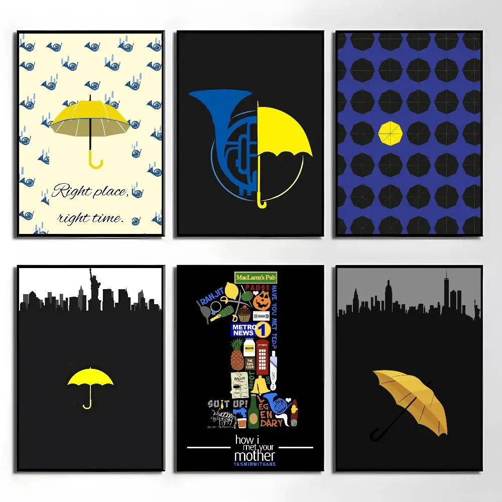 1 Stück „How I Met Your Mother“ Sitcom TV-Serie Poster Aufkleber Druck Wasserfester Wandkunstdruck für Wohnzimmer Schlafzimmer Heimdekoration