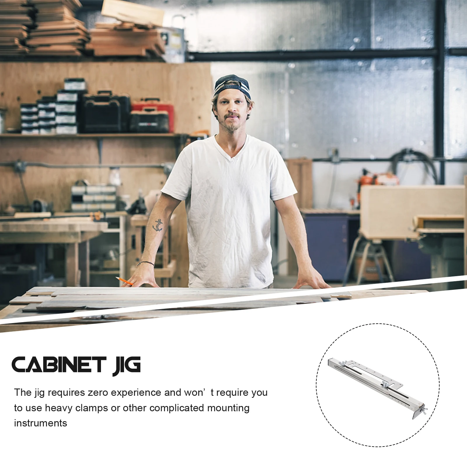 

Stainless Steel Cabinet Handle Drill Guide Punch Locator Tool Template For Drawer Door Hardware Jig Equipment No Burrs Easy