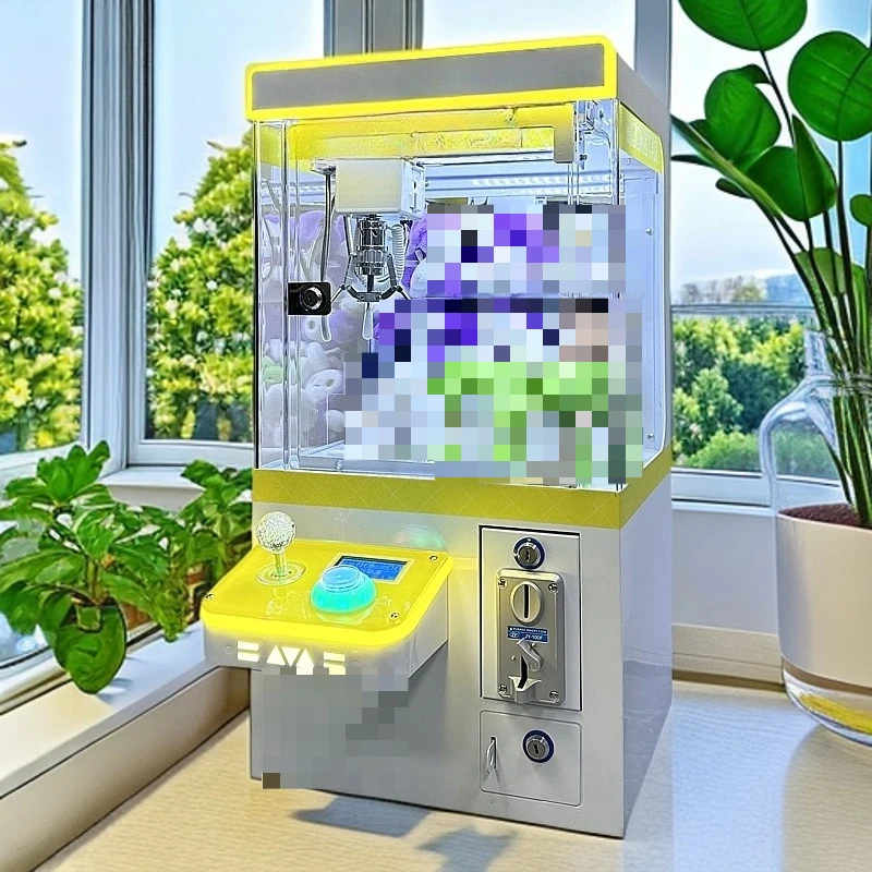 Mini doll grabbing machine boutique Internet celebrity commercial coin-operated children small fully transparent clip doll