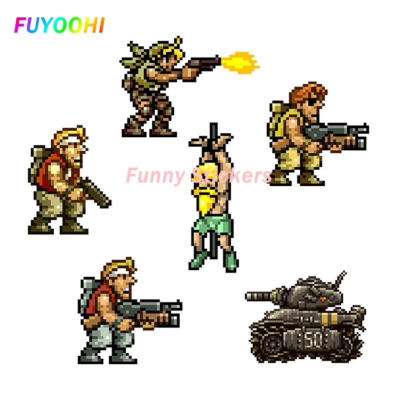 FUYOOHI Play Stickers for Metal Slug Waterproof Car Stickers Vinyl Window Trunk Decoration Occlusion Scratch Windshield Decal