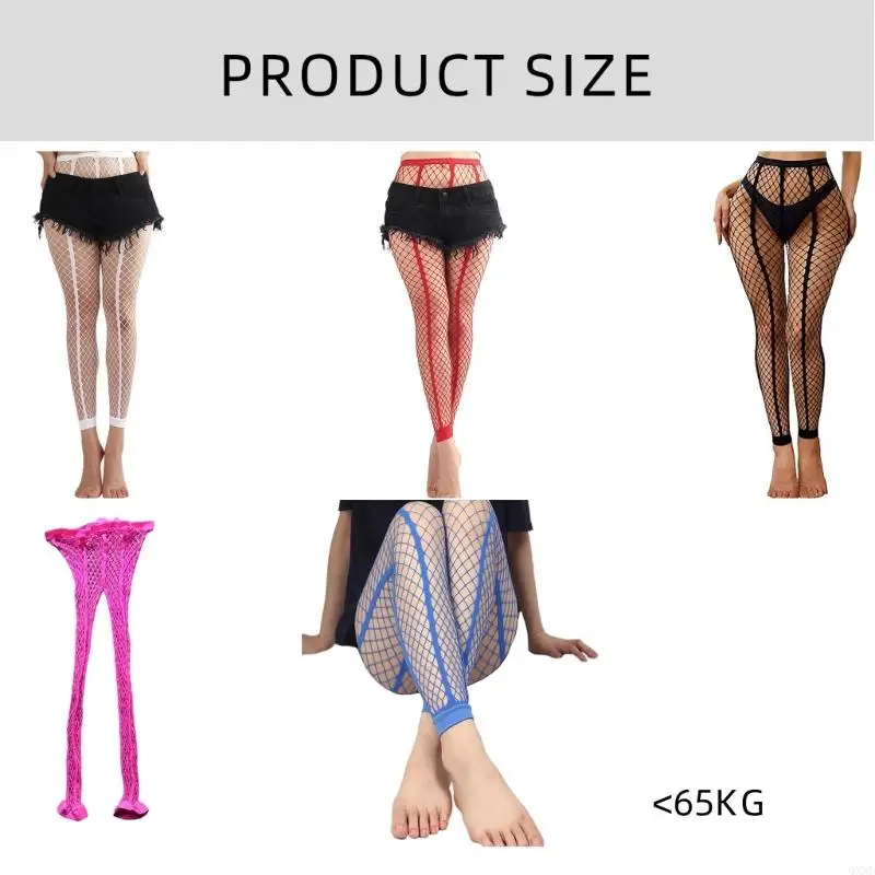 QXND Phụ nữ cao eo Fishnet không chân quần legging có hoa văn không chân quần lót pantyhose sheer fishnet đùi quà tặng cao