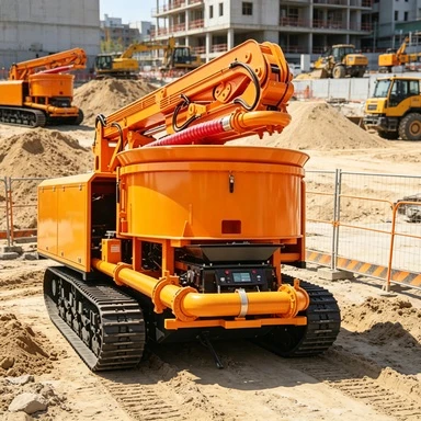Hot Sale Mobile Crawler Concrete Pump Truck Mounted Boom Pipe Placing Boom Electric Diesel 15m Construction