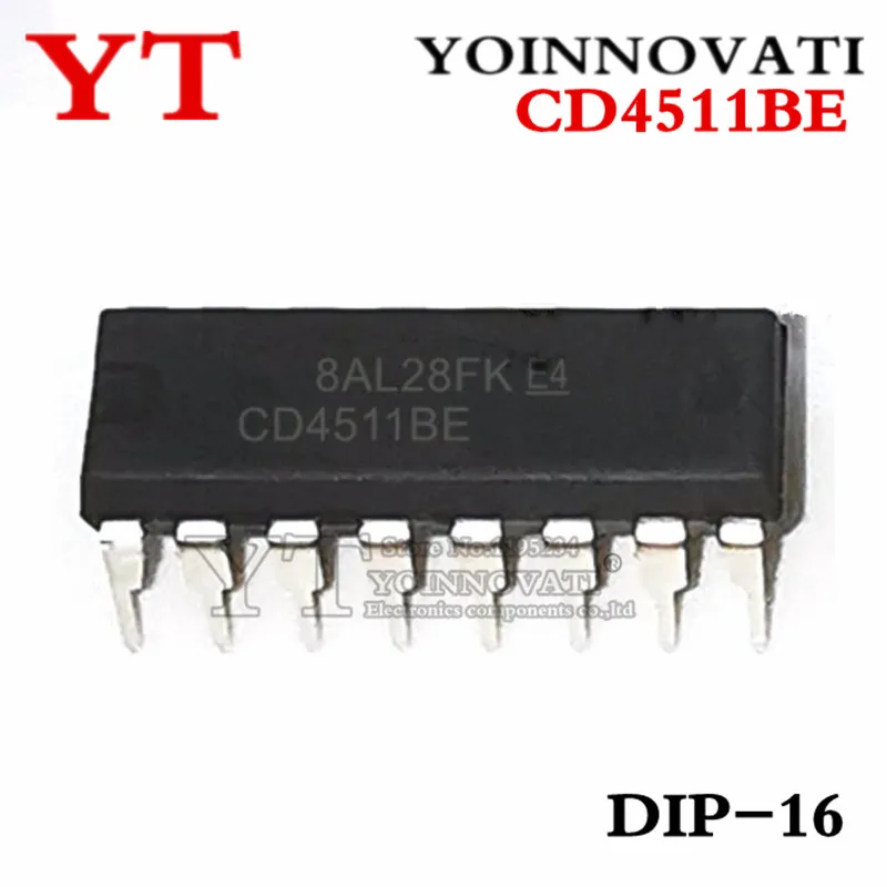 25pcs/lots  CD4511BE CD4511 4511 7-SEG LED DECOD/DRVR 16-DIP IC Best quality