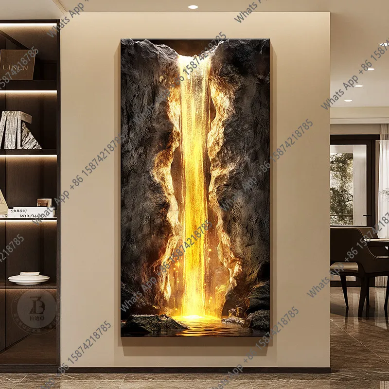 Flowing Water Generates Wealth, Hangs Paintings, Light Luxury, High-level Entry Porch Decorative Paintings, High-end Three-dimen