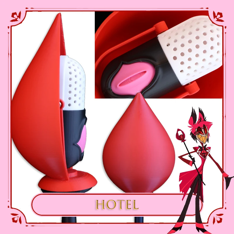 

Basic Hotel Alastor Cane Cosplay Prop Anime Outfit High Quality Sexy Design Cosplay Hotel Costume Microphones Props Accessories