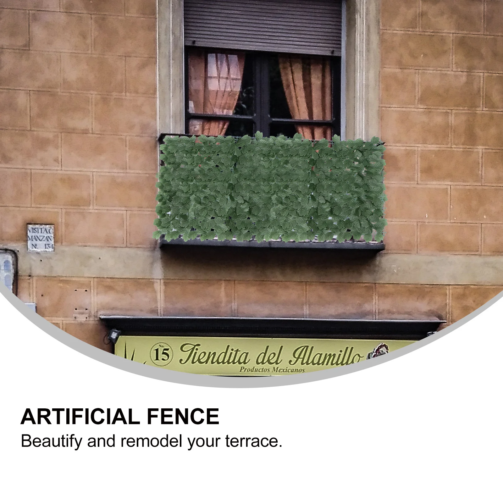 

Artificial Leaves Fence Panel Thick Uv Resistant Privacy Garden Leaf Fence Decor Balcony Landscape Greening Screen