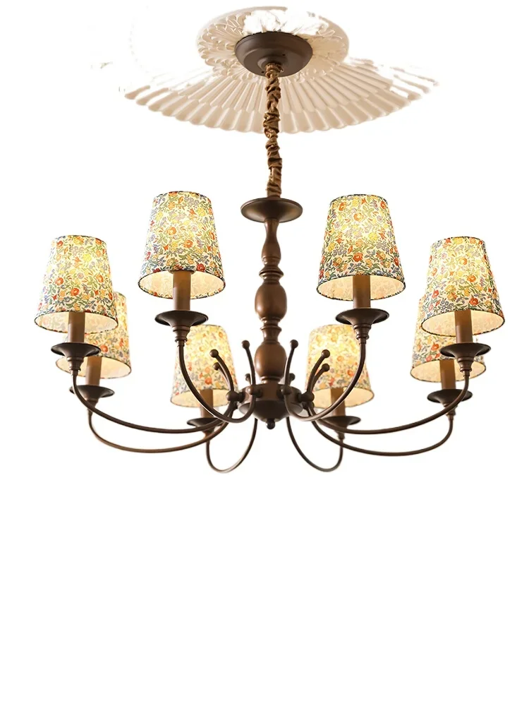 

American living room chandelier French antique dining room light American retro high-end bedroom study lamp