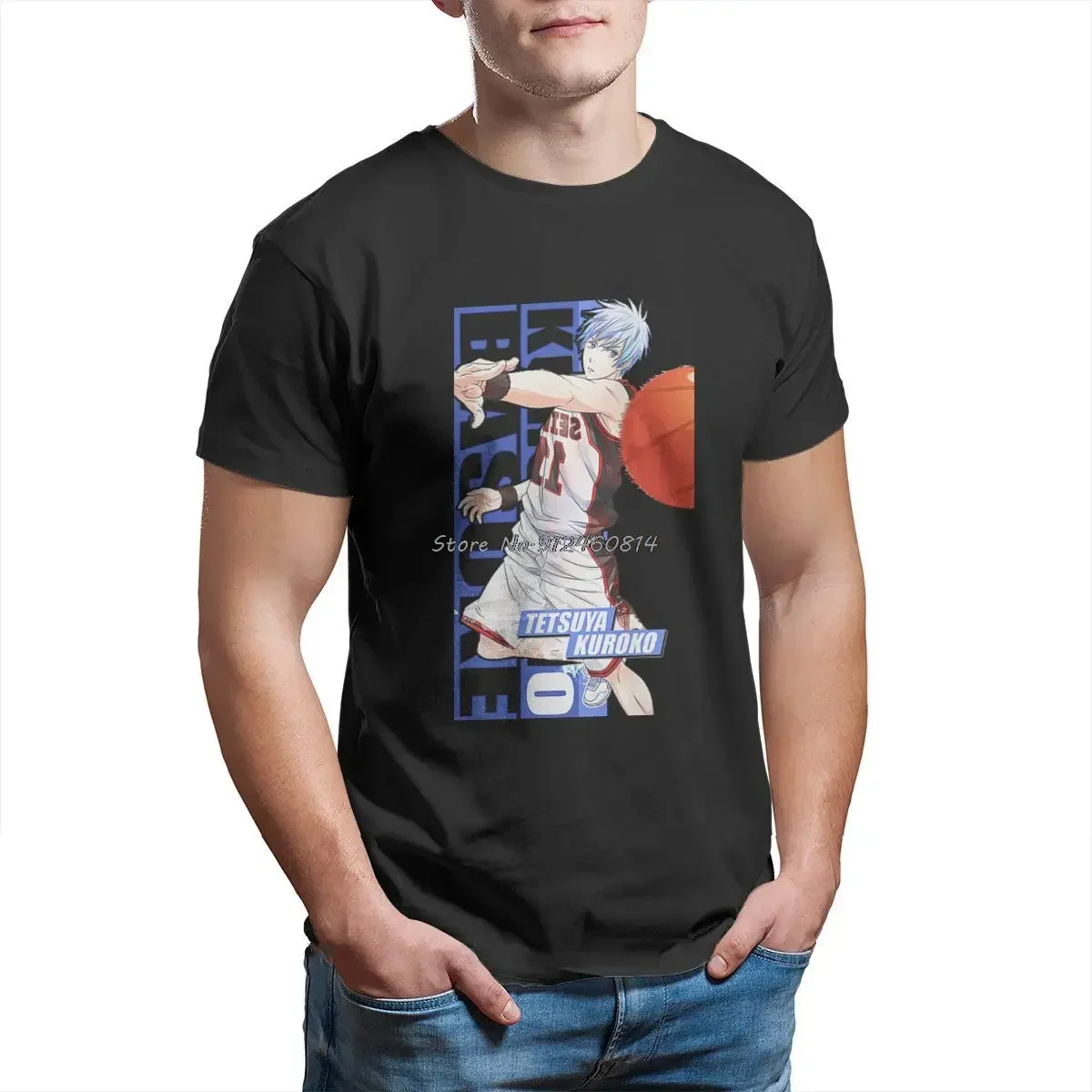 Tees Fashion T Shirt Tees Cotton Oversized Short Sleeve Kuroko No Basket Sports Anime Series Road to Last Game Homme Tshirt