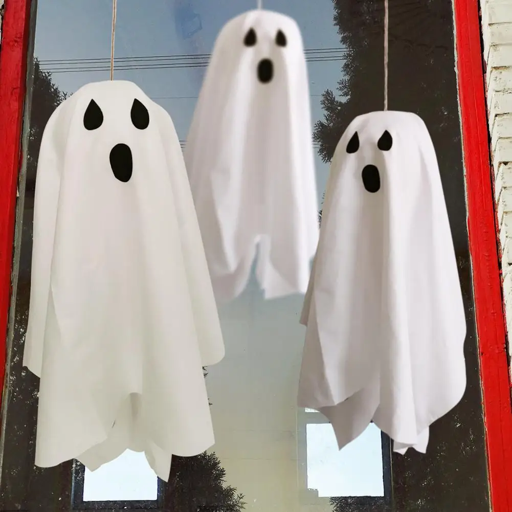 Halloween Pathway Ghost Ornament Spooky Halloween Hanging Ghost Decoration for Haunted House Prop for Halloween for Outdoors