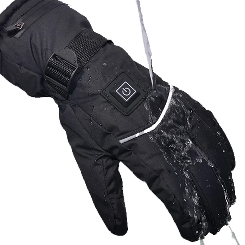 ถุงมือสโนว์บอร์ดแบบสัมผัสหน้าจอ ถุงมืออุ่นสำหรับฤดูหนาว ถุงมือสกีแบบให้ความร้อน ถุงมือมอเตอร์ไซค์แบบให้ความร้อนด้วยไฟฟ้า ถุงมือแบบชาร์จไฟได้สำหรับเล่นกีฬา
