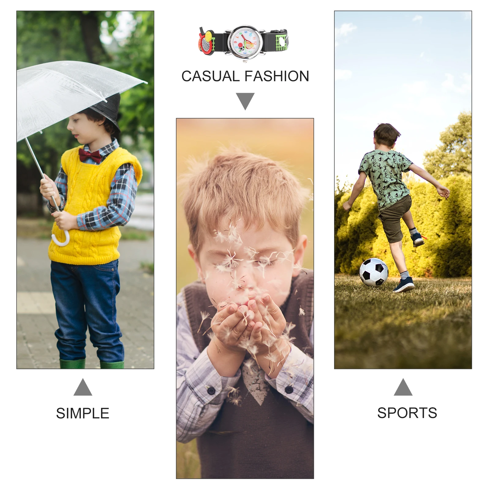 

Kids Tennis Racket Watch Children Wrist 3D Outdoor Boys Quartz Cartoon Sports Durable Soft Strap Adjustable Buckle Gifts