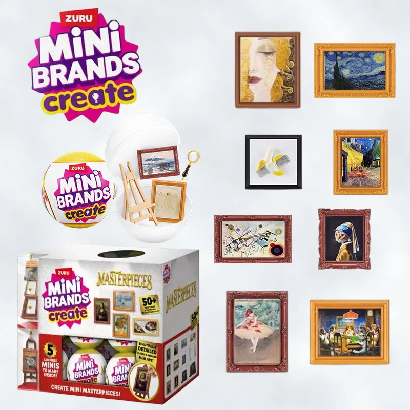 

ZURU Mini Brand Series Collectors' Master Paintings Creative Blind Box Sphere Surprise Ball Ornament Collection Toys