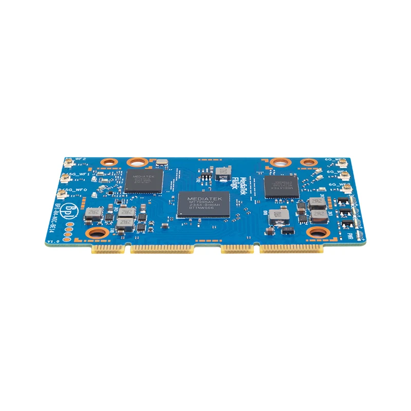 BPI-R4 BPI-R4-NIC-BE14 WiFi 7 Tech avec MediaTek MT7995AV 32 bits RISC-V MCU 2 PCIe 3.0 Wild pour gels Pi BPI-R4