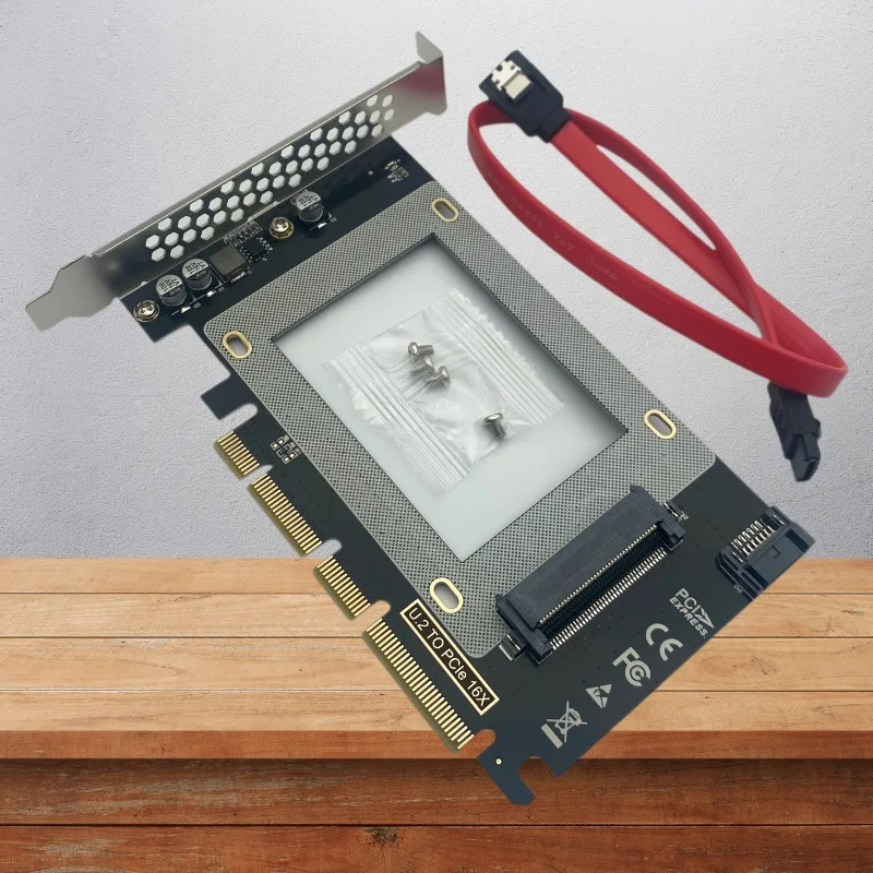 

Адаптерная карта PCI-E 16X для U.2, плата расширения PCI-E X16 на один порт U.2 NVME, переходник PCI Express на U.2, конвертер SATA SSD