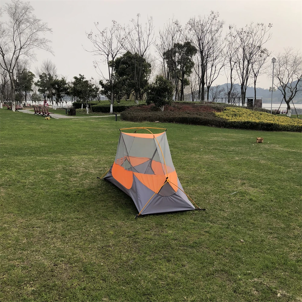 Imagem -04 - Pessoa Leve Mochila Tenda Dupla Camadas à Prova Ddouble Água Acampamento Caminhadas Única Barraca Ultraleve Pólo de Alumínio Barraca Portátil 1