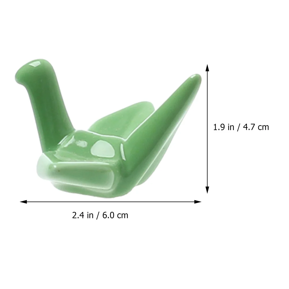 

12Pcs Ceramic Chopsticks Rest Paper Crane Shape Spoon Fork Holder Tableware Support Practical Dining Accessory