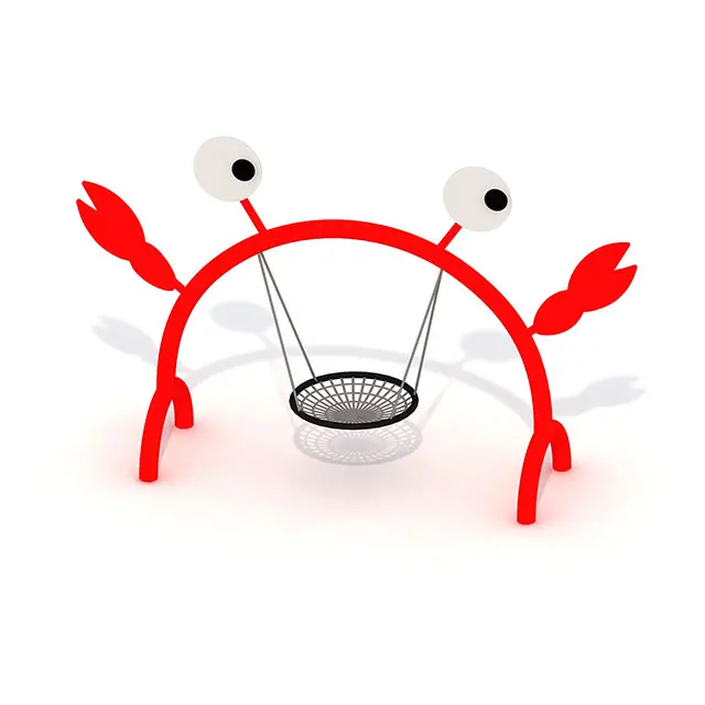 Oval Platform Swing, Indoor Outdoor Kids Crab Shaped Swing, Fun Playground Equipment, Child Safe Play Set, 400lb Weight Capacity