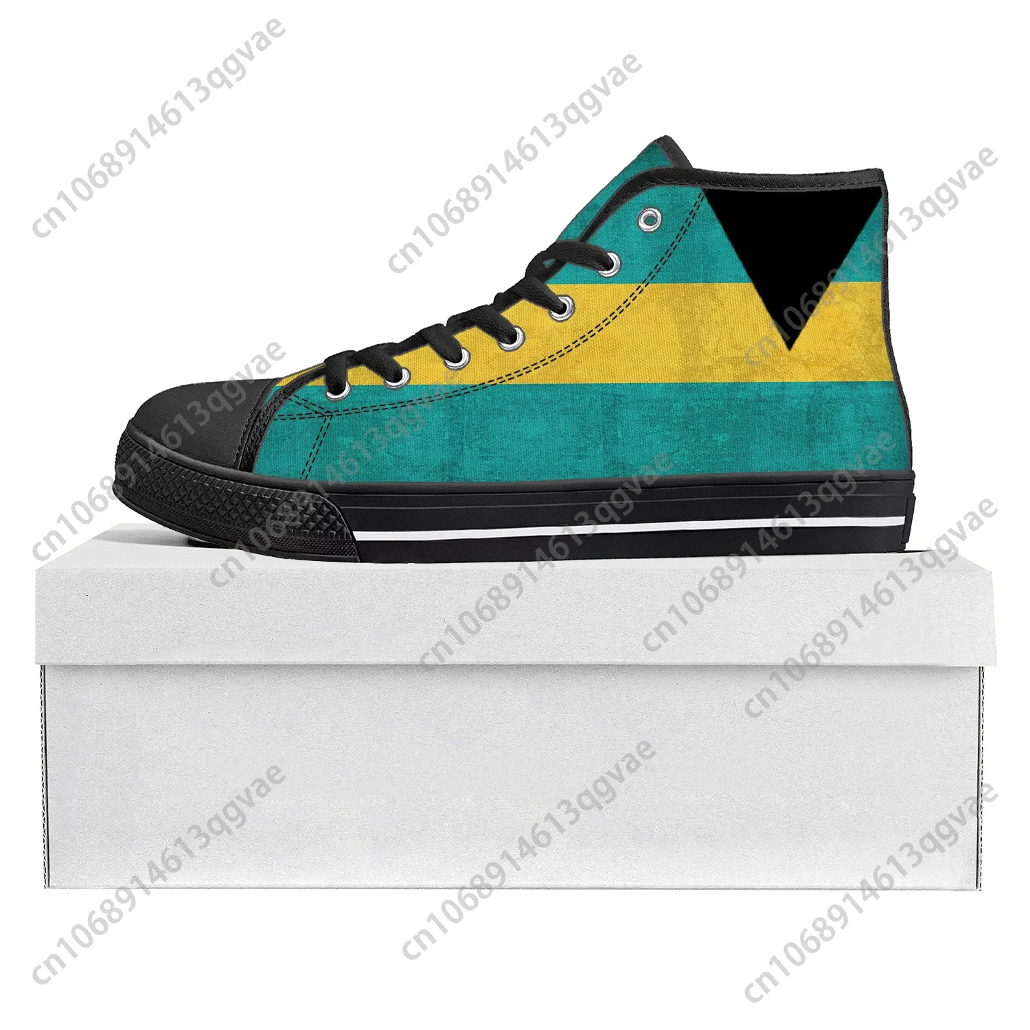 Bahamian Flag High Top High Quality Sneakers Mens Womens Teenager Canvas Sneaker Bahamas Casual Couple Shoes Custom Shoe