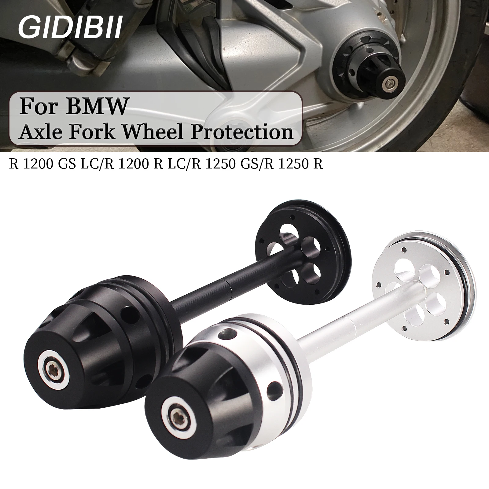 

Crash Frame Slider Fall Protection Rear Front Axle Fork Wheel Protection For BMW R 1200 GS LC /R 1200 R LC/ R 1250 GS /R 1250 R