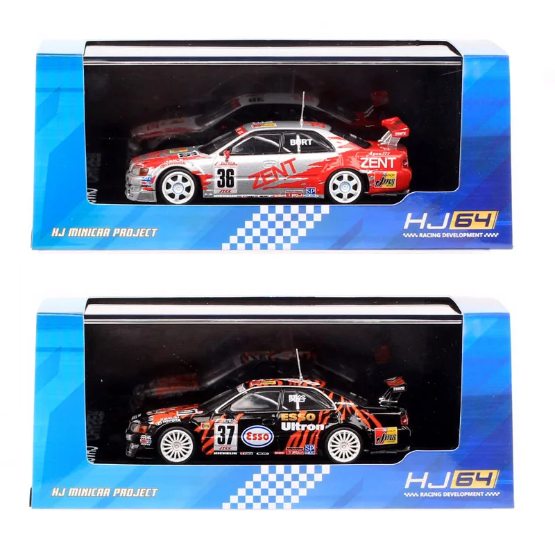 مقياس 1/64 تويوتا تشيسر 1998 JTCC ESSO # 37 زينت # 36 نموذج سيارة Tom's Touring GP Diecasts ولعبة المركبات هواية اليابان HJ64 نسخة طبق الأصل #2