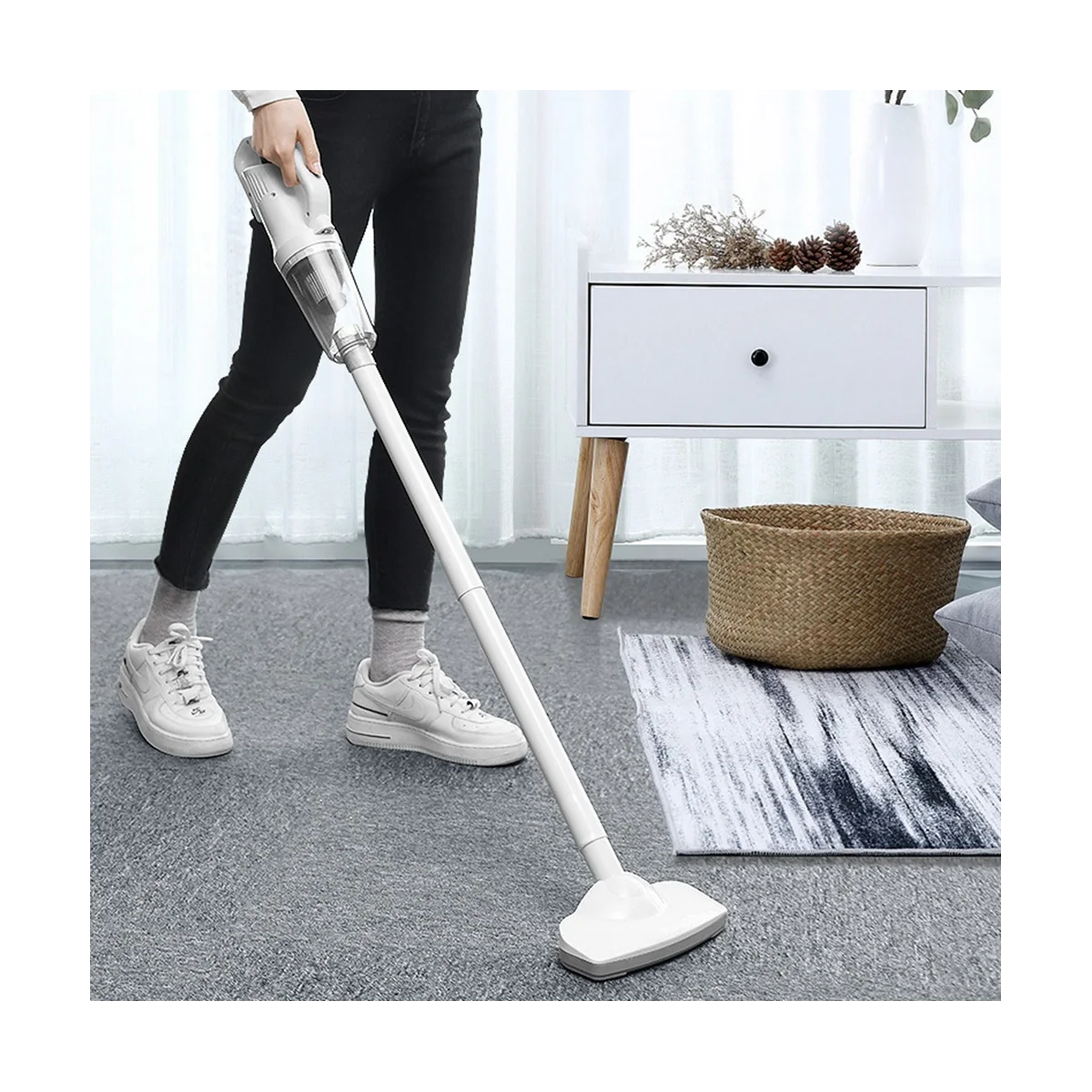 7500PA Portable Car Vacuum Cleaner Strong Suction Handheld Wireless Vacuum Cleaner Dual Use for Car Home Desktop