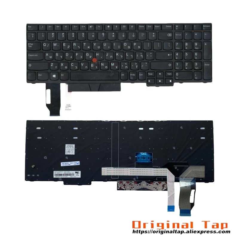 

Клавиатура HB Hebrew IL Israel для Lenovo Thinkpad E595 E580 E585 E590 T590 P53S L580 L590 P52 P72 P53 P73 01YP654 01YP574 01YP734