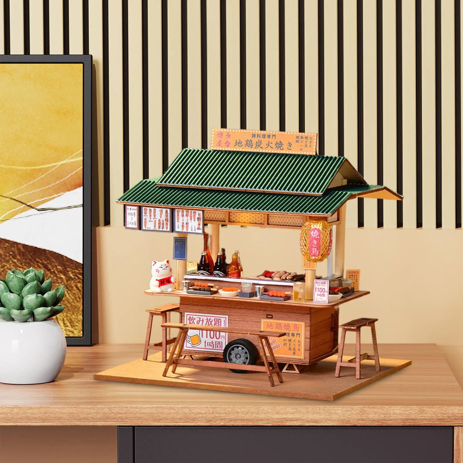 Mini tienda molde DIY casa de muñecas en miniatura Kits de casa de bricolaje de madera casa de juguete ensamblada