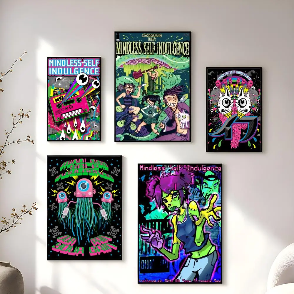M-Mindless S-Self I-Indulgence Poster High-Quality And Affordable Wall Stickers For Dormitory And Living Room Decoration