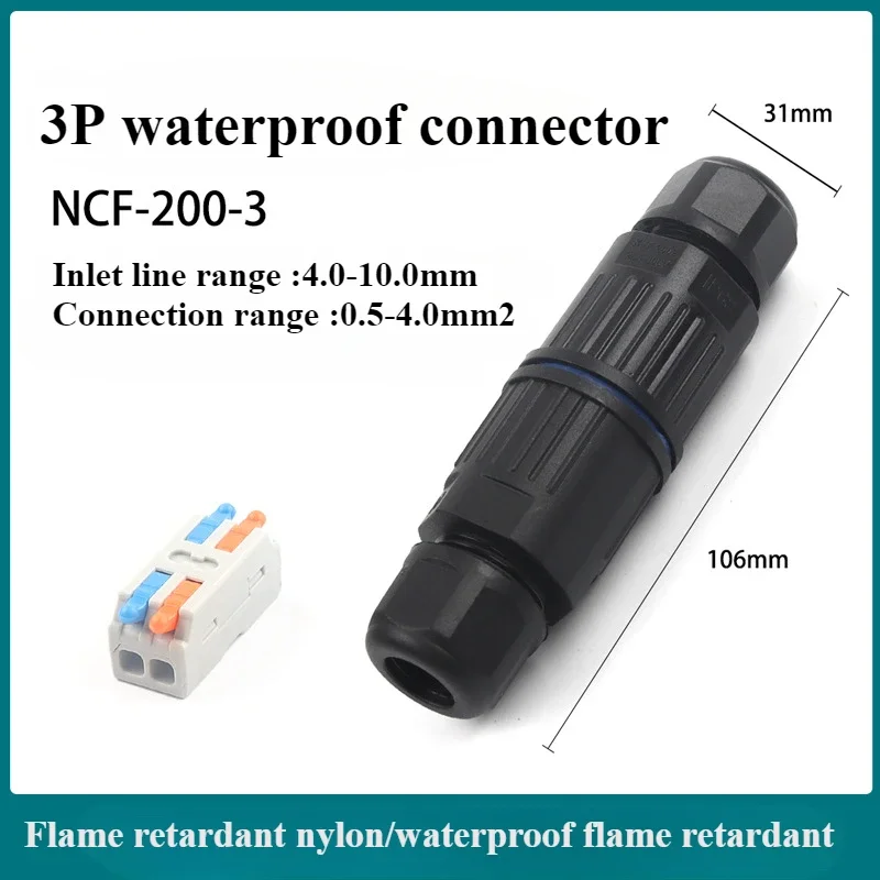 IP68 I/T Shape Waterproof Connector 2/3/5 Pin Wire Connectors Quick Screw Connect Push-in Terminals Electric Junction Box