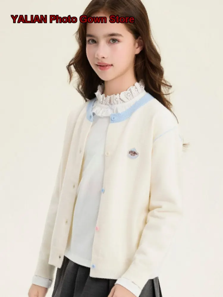 Disha Girls Knit Autumn Older Kids Girls Children Top Coat