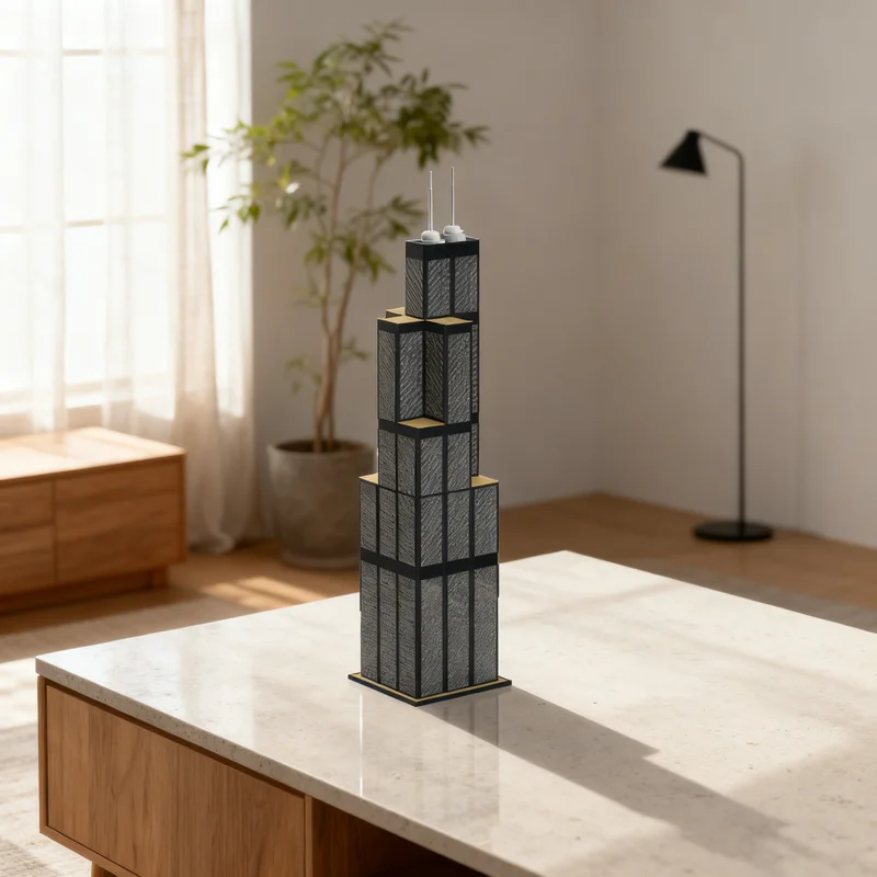 

9134pcs MOC Customized Willis Tower Architecture Model Building Blocks Creative Gift DIY Display Decor Adult Premium Kids Desk