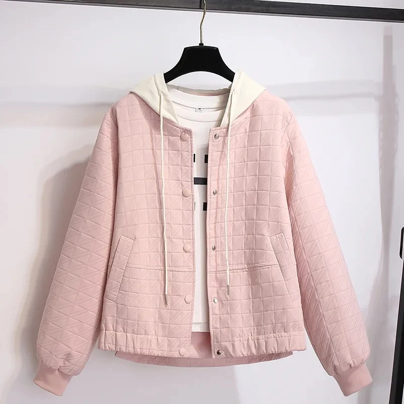 

Hooded Baseball Jersey Women's Spring Autumn Jacket 2023 New Korean Short Cardigan Jackets Women Basic Coat Female Casual Tops