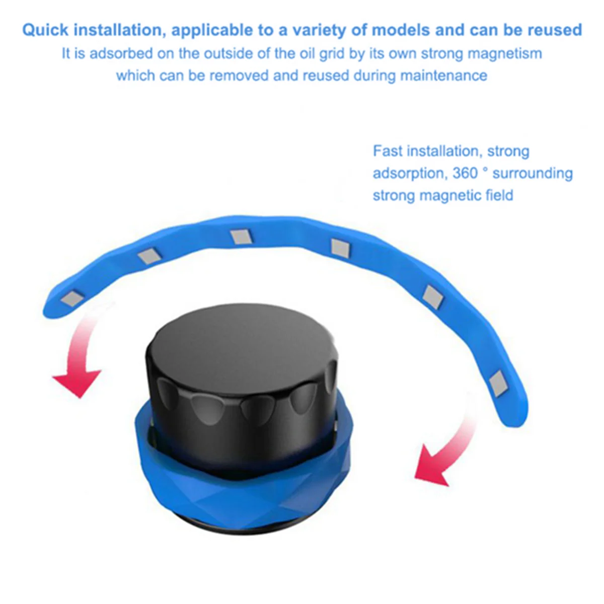 2025+New Magnetic Oil Filter Machine Purify Engine Oil Adsorption Iron Impurities Oil Magnet Strong Magnetic Auto Oil Filter