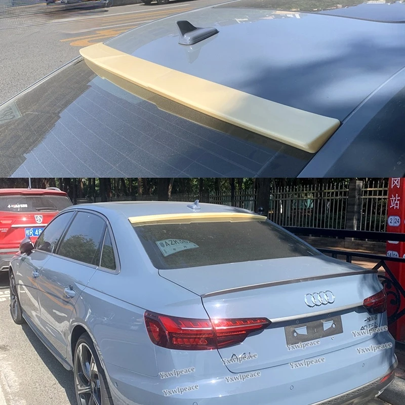 For Audi A4 B9 2017 2018 2019 2020 2021 2022 Spoiler ABS Plastic Primer Color Rear Window Roof Spoiler Car Styling