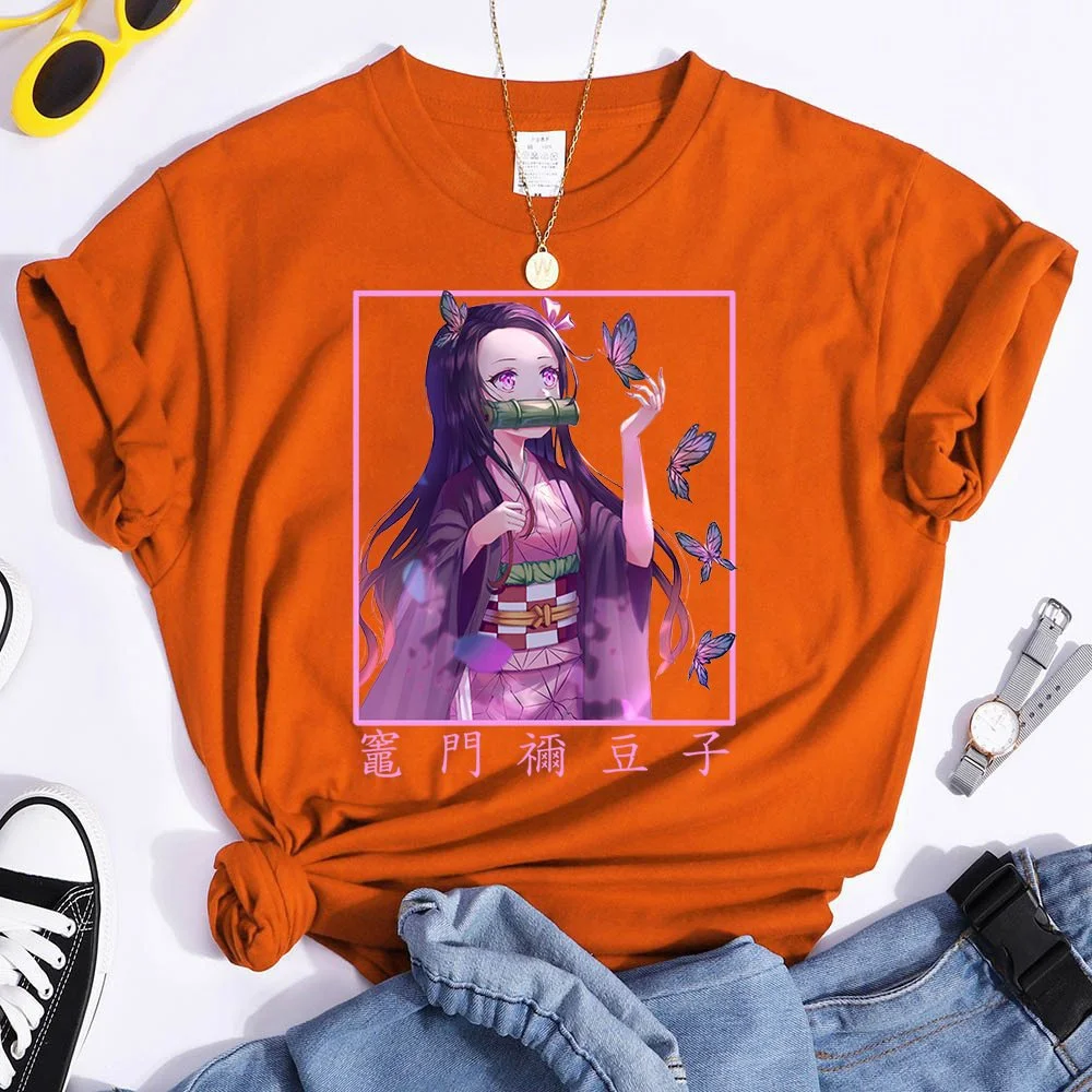 Summer New Populor Print Woman Personality T-shirt Anime T-shirt