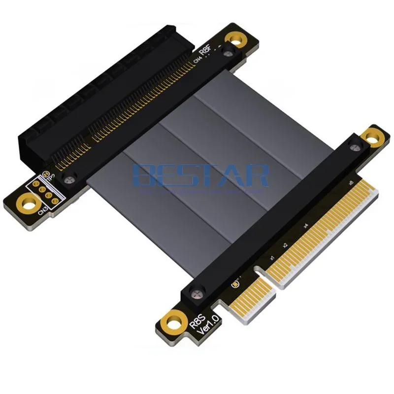 كابل تمديد Riser PCI-E 3.0 X8 إلى Pci-e 8 8x PCIe Riser CARD Expresscard 1U 2U كابل موسع للخدمات 20 سم 100 سم Gen3 64Gpbs