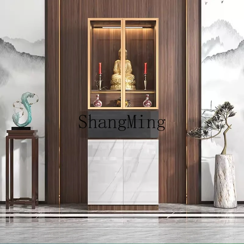 

FG Modern Light Luxury Buddhist Shrine Standing Cabinet Shrine God of Wealth Cabinet Buddha Statue Cabinet Small Household