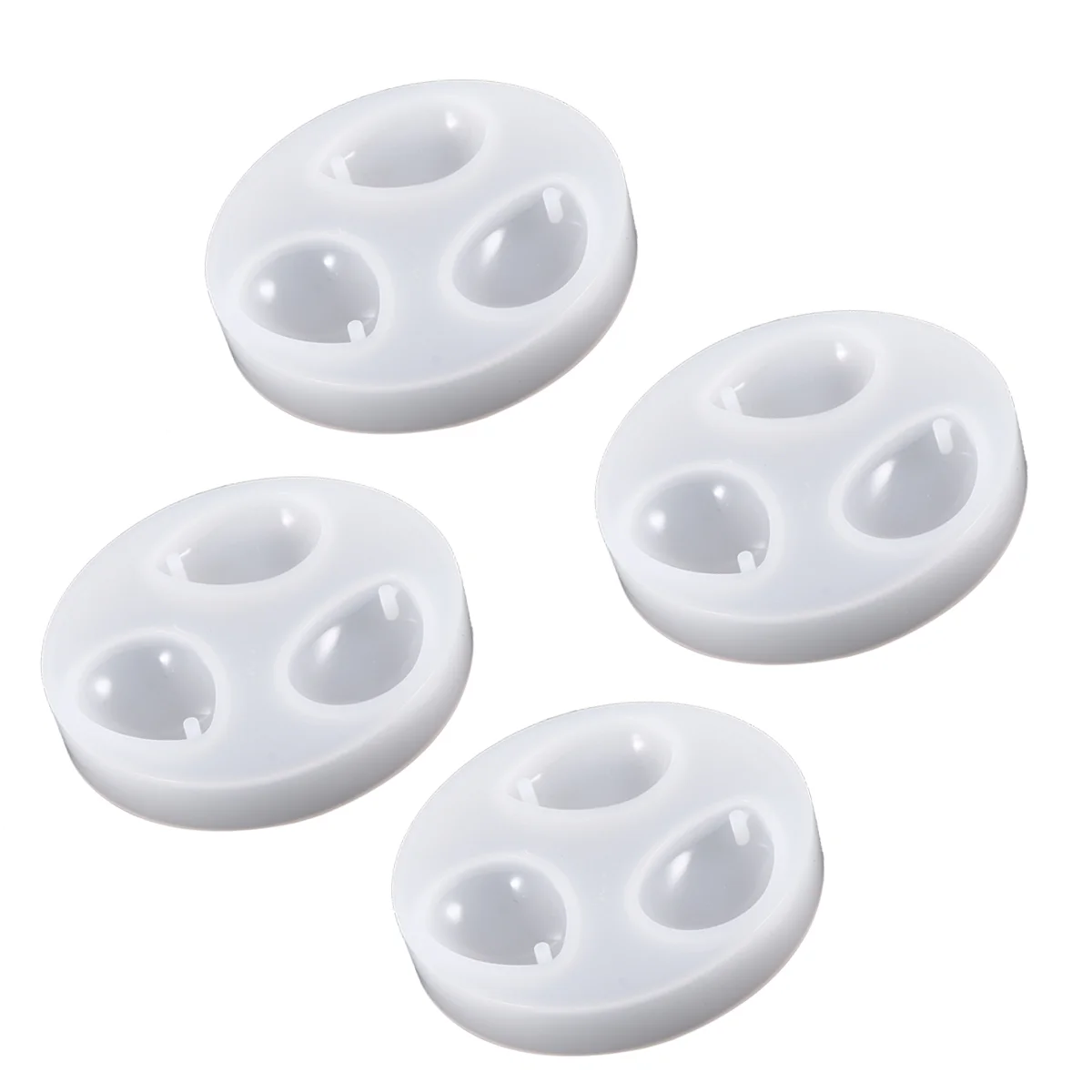 

4 Pcs Time Gem Mold DIY Epoxy Resin Mould Pendant Casting Making Gems Perforated Silicone Jewelry Crystal