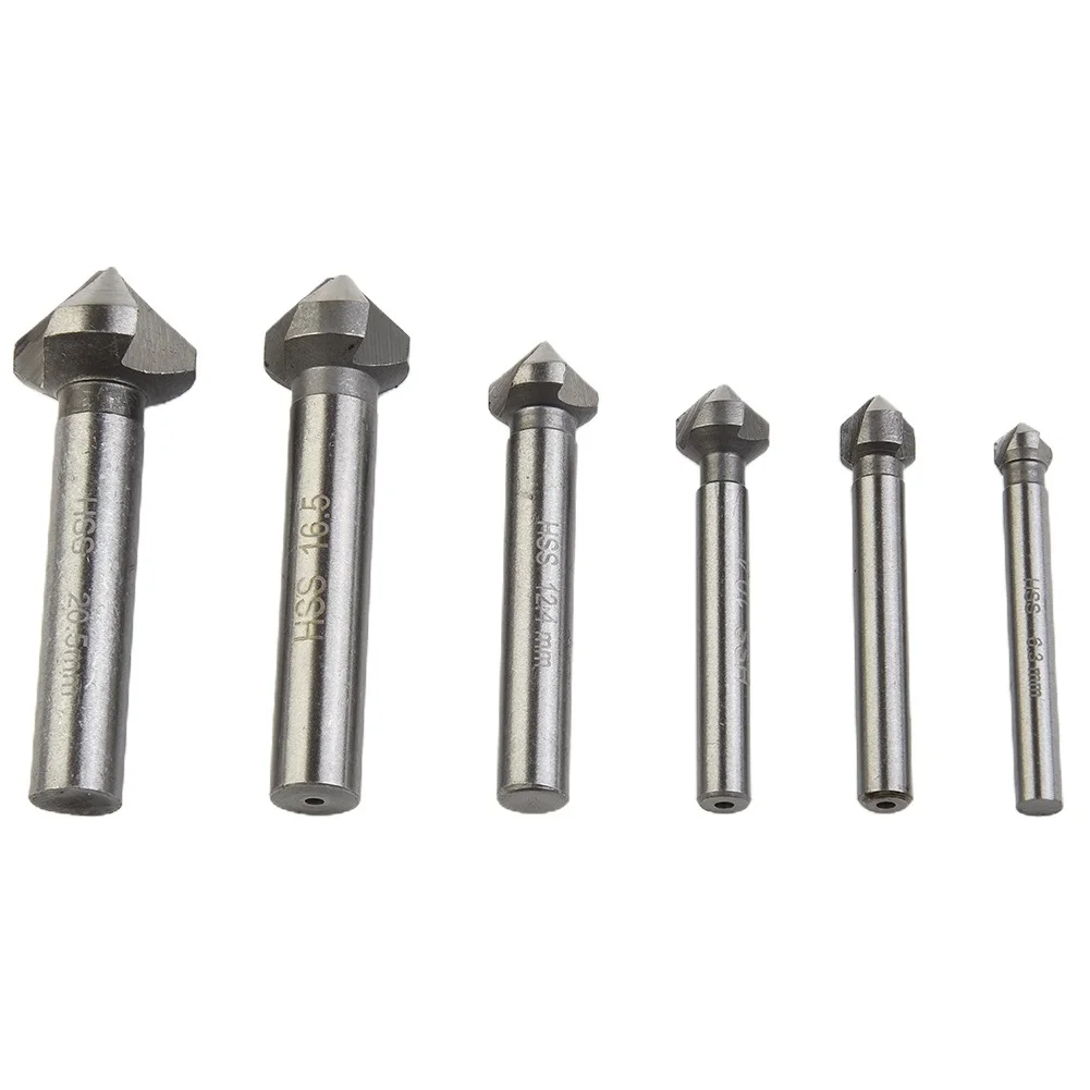Professional Grade 90 Degree Countersink Drill Bit with 3 Flute Design for Precision Chamfering of Metals and Woods
