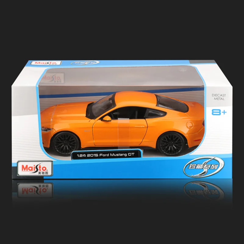 Maiisto-Ford Mustang GT Alloy Miniature Diecast Modelo Ford Sports Car, brinquedo para crianças, presente de Natal, novo produto, Disponível, 1:24, 2015